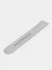 Серебряный силиконовый ремешок универсальный для Xiaomi Amazfit Bip / Samsung / Huawei, 20 мм