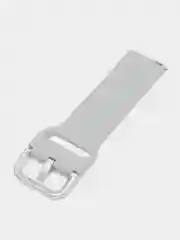 Серебряный силиконовый ремешок универсальный для Xiaomi Amazfit Bip / Samsung / Huawei, 20 мм
