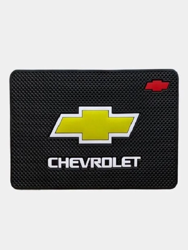 Противоскользящий коврик на панель, с логотипом автомобиля (не липкий) Chevrolet