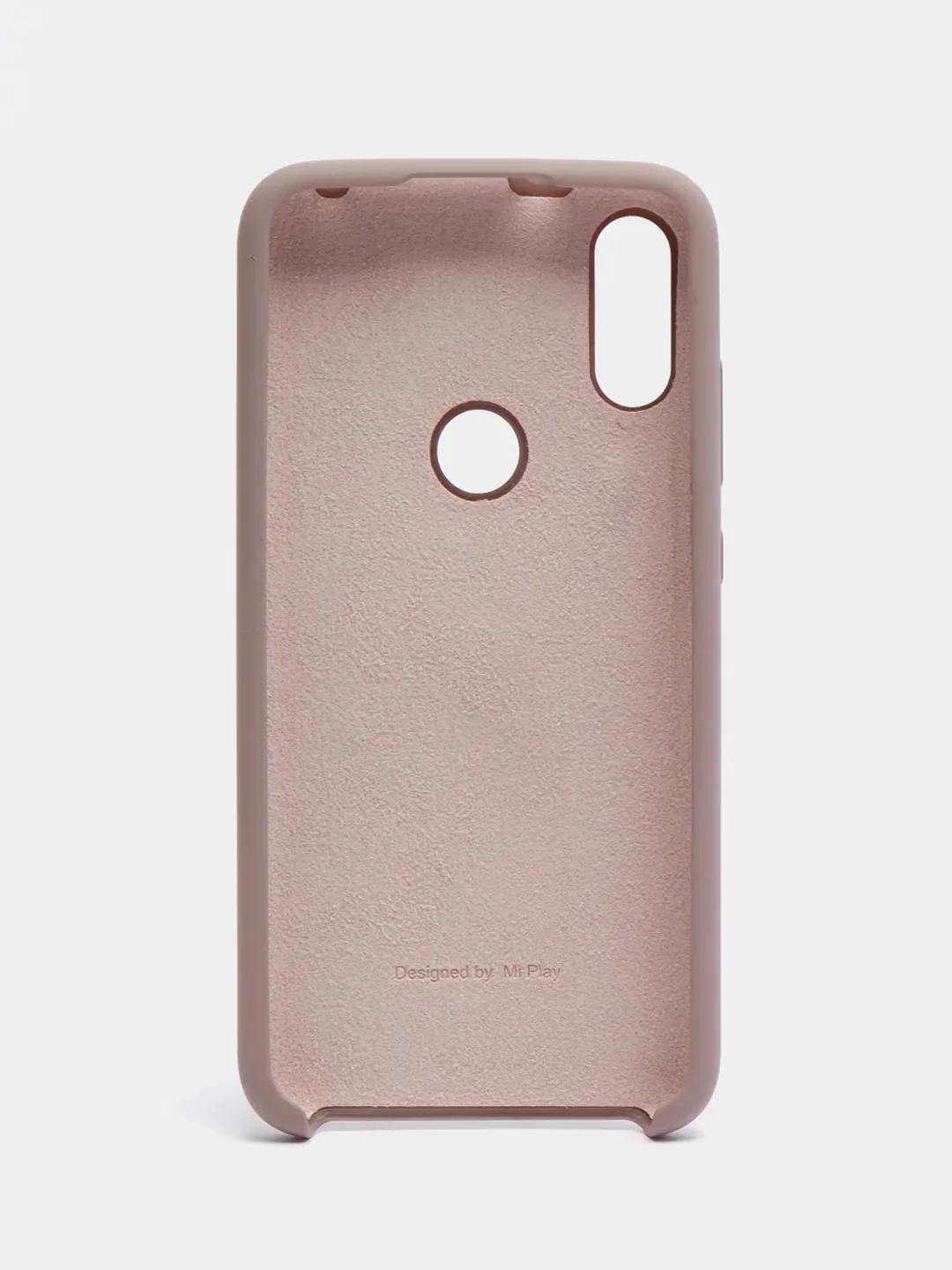 Бежевый чехол силиконовый Silicone Cover Case для Xiaomi Redmi 7, Mi Play