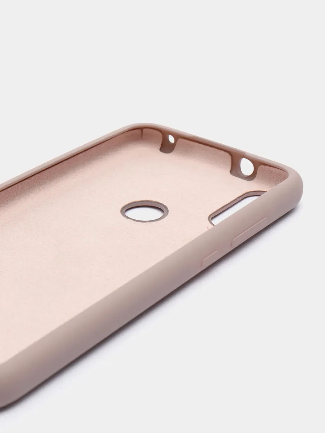 Бежевый чехол силиконовый Silicone Cover Case для Xiaomi Redmi 7, Mi Play