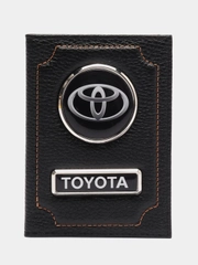 Обложка для автодокументов TOYOTA из натуральной кожи/бумажник/кожаная обложка ТОЙОТА