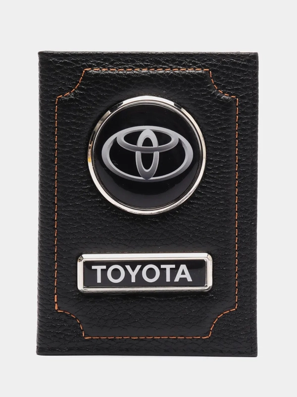 Обложка для автодокументов TOYOTA из натуральной кожи/бумажник/кожаная обложка ТОЙОТА