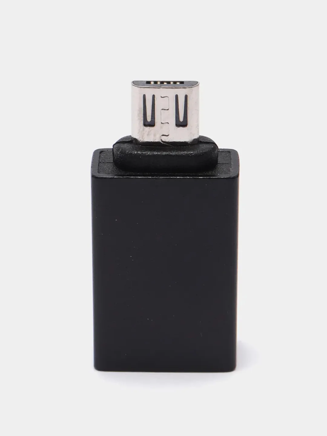 Черный адаптер переходник OTG micro USB на USB Type A