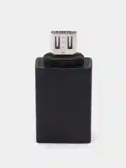 Черный адаптер переходник OTG micro USB на USB Type A