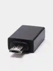 Черный адаптер переходник OTG micro USB на USB Type A