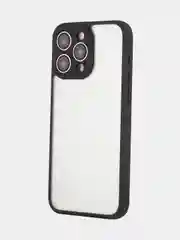 Белый чехол для Apple iPhone 14, 15 Pro Max/Pro/Plus пластиковый BROSCORP с силиконовой защитой