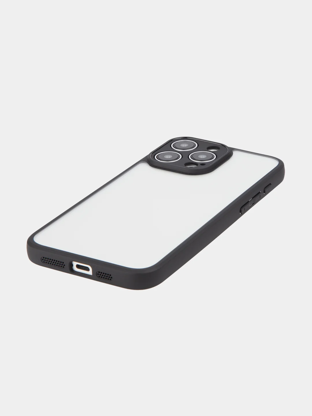 Белый чехол для Apple iPhone 14, 15 Pro Max/Pro/Plus пластиковый BROSCORP с силиконовой защитой