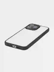 Белый чехол для Apple iPhone 14, 15 Pro Max/Pro/Plus пластиковый BROSCORP с силиконовой защитой