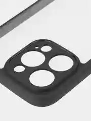 Белый чехол для iPhone 15 / 15 Plus / 15 Pro / 15 Pro Max пластик с силиконовой окантовкой, ROSCO