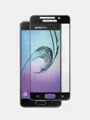 Черный защитное стекло Samsung Galaxy A7 2016 (A710), Самсунг Галакси А7 2016 (А710)