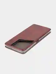 Коричневый чехол-книжка для Tecno Pova 5 из экокожи КАРТОФАН с функцией подставки, карманом для карт