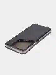 Черный чехол-книжка для Tecno Pova 5 из экокожи КАРТОФАН с функцией подставки, карманом для карт