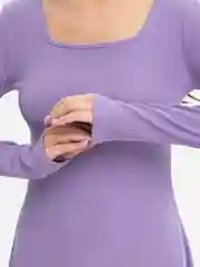 Лавандовый платье лапша в рубчик повседневное весна лето