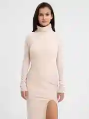 Бежевый платье женское, повседневное, вечернее ,тёплое