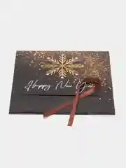 Черный коробка подарочная новогодняя, разные размеры, 7 вариантов