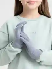 Розовый перчатки детские зимние вязаные