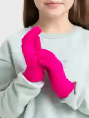 Алый перчатки детские зимние вязаные