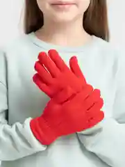 Красный перчатки детские зимние вязаные