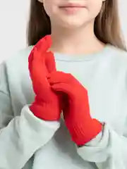 Красный перчатки детские зимние вязаные