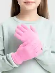 Розовый перчатки детские зимние вязаные