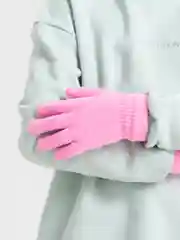 Розовый перчатки детские зимние вязаные