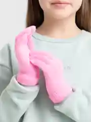 Розовый перчатки детские зимние вязаные