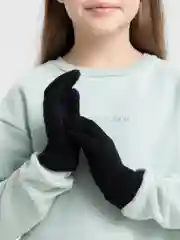Розовый перчатки детские зимние вязаные