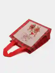 Коралловый подарочный пакет Новогодний, Рождественская крафт коробка для упаковки новогоднего подарка