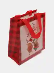 Коралловый подарочный пакет Новогодний, Рождественская крафт коробка для упаковки новогоднего подарка