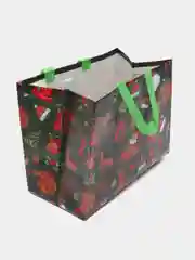 Зеленый новогодний подарочный большой пакет, 5 видов, большая сумка для упаковки подарка новогоднего