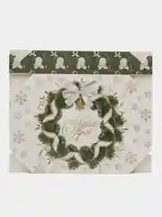 Зеленый коробка подарочная новогодняя "Новый год", 14*14*3,5см
