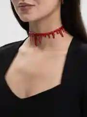 Черный чокер / серьги / маска "Кровавая Мэри" на Хэллоуин, отдельно и комплектом