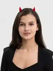Красный ободок для волос женский, карнавальный
