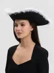 Белый шляпы карнавальные, шляпа гангстера, пиратка, треуголка