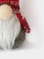Серый новогодняя игрушка "Гномик", для ёлки и интерьера