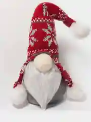 Серый новогодняя игрушка "Гномик", для ёлки и интерьера