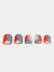 Разноцветный накладные ногти с дизайном