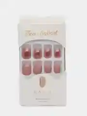 Коралловый накладные ногти, с дизайном