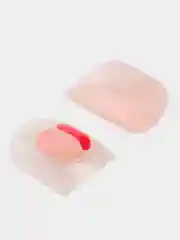Коралловый меланж накладные ногти, с дизайном