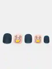 Индиго накладные ногти, с дизайном