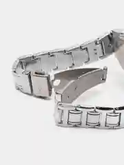 Серебряный женский подарочный набор: наручные часы с браслетом