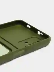 Зелёный хаки чехол силиконовый для Xiaomi Redmi 9T (Редми 9Т), с защитой камеры