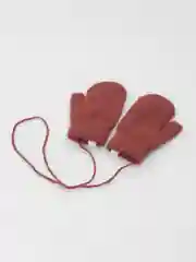 Медный детские зимние варежки, на веревке, с подкладом
