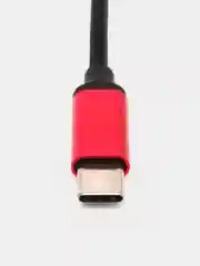 Красный адаптер, кабель-переходник, USB Type-C на AUX, 3.5 мм