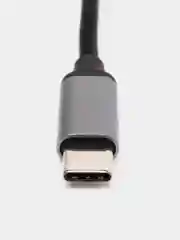 Серый адаптер, кабель-переходник, USB Type-C на AUX, 3.5 мм