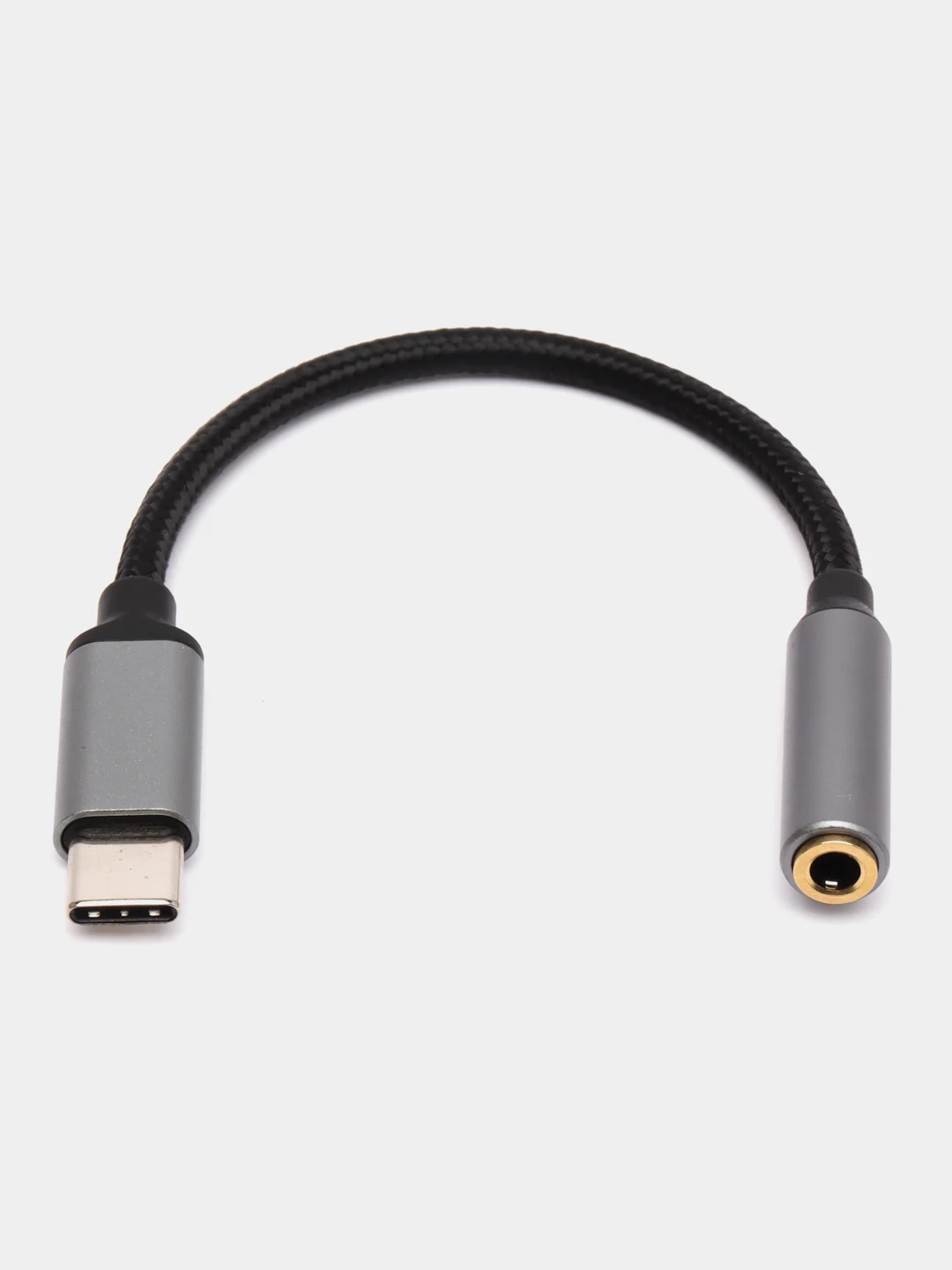 Серый адаптер, кабель-переходник, USB Type-C на AUX, 3.5 мм