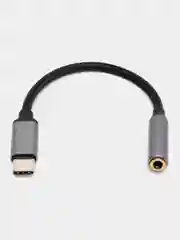 Серый адаптер, кабель-переходник, USB Type-C на AUX, 3.5 мм