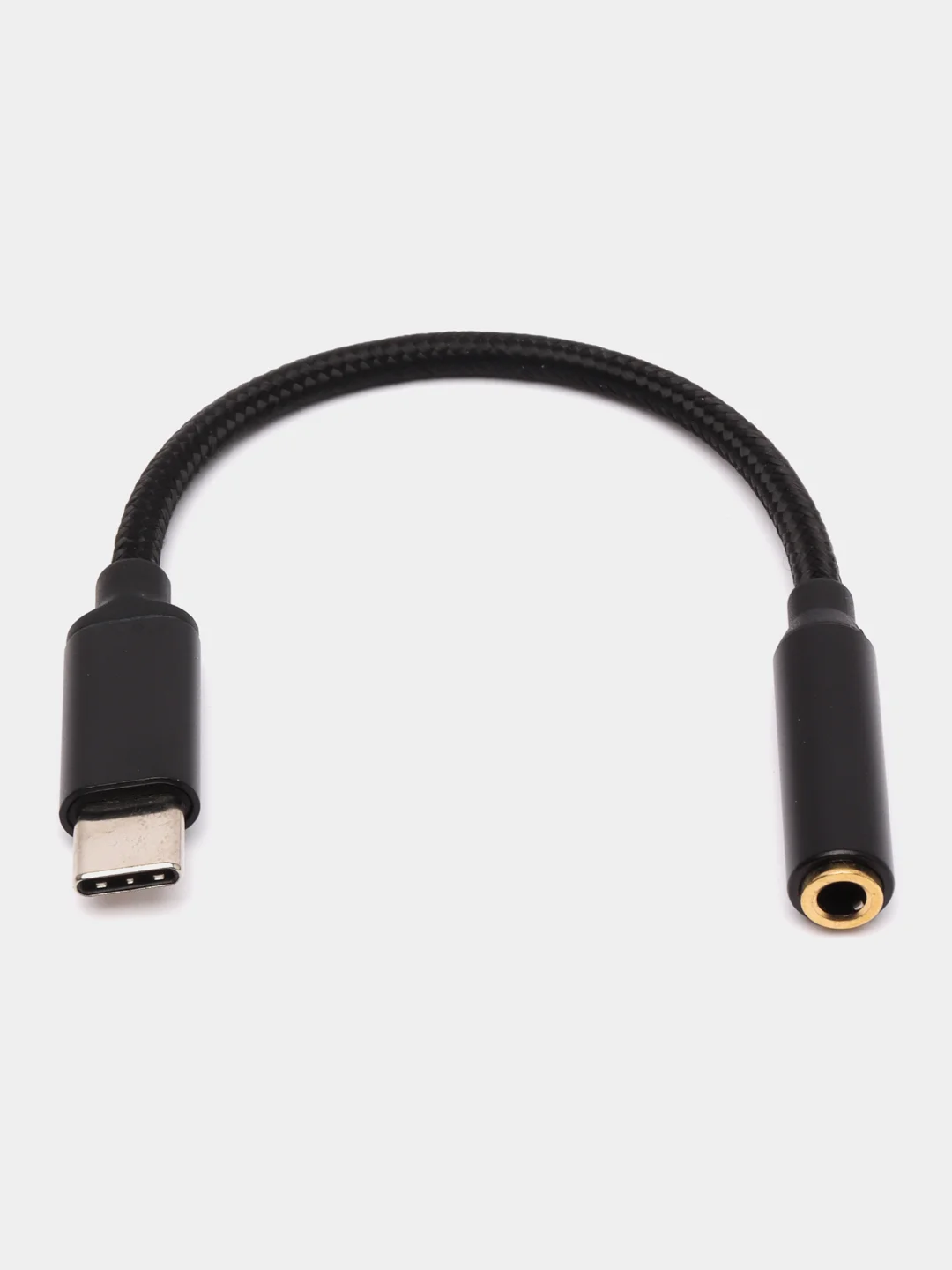 Черный адаптер, кабель-переходник, USB Type-C на AUX, 3.5 мм