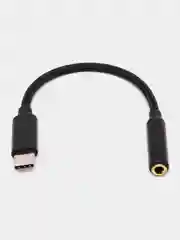 Черный адаптер, кабель-переходник, USB Type-C на AUX, 3.5 мм